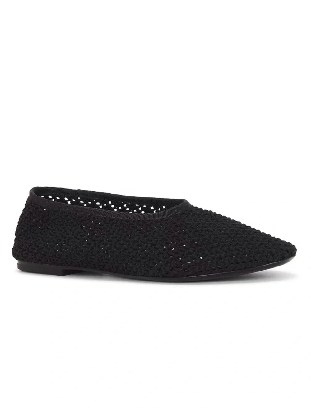 NWOB Staud Alba Black Crochet Ballet Flat Shoes Women’s Size 38/ US 8